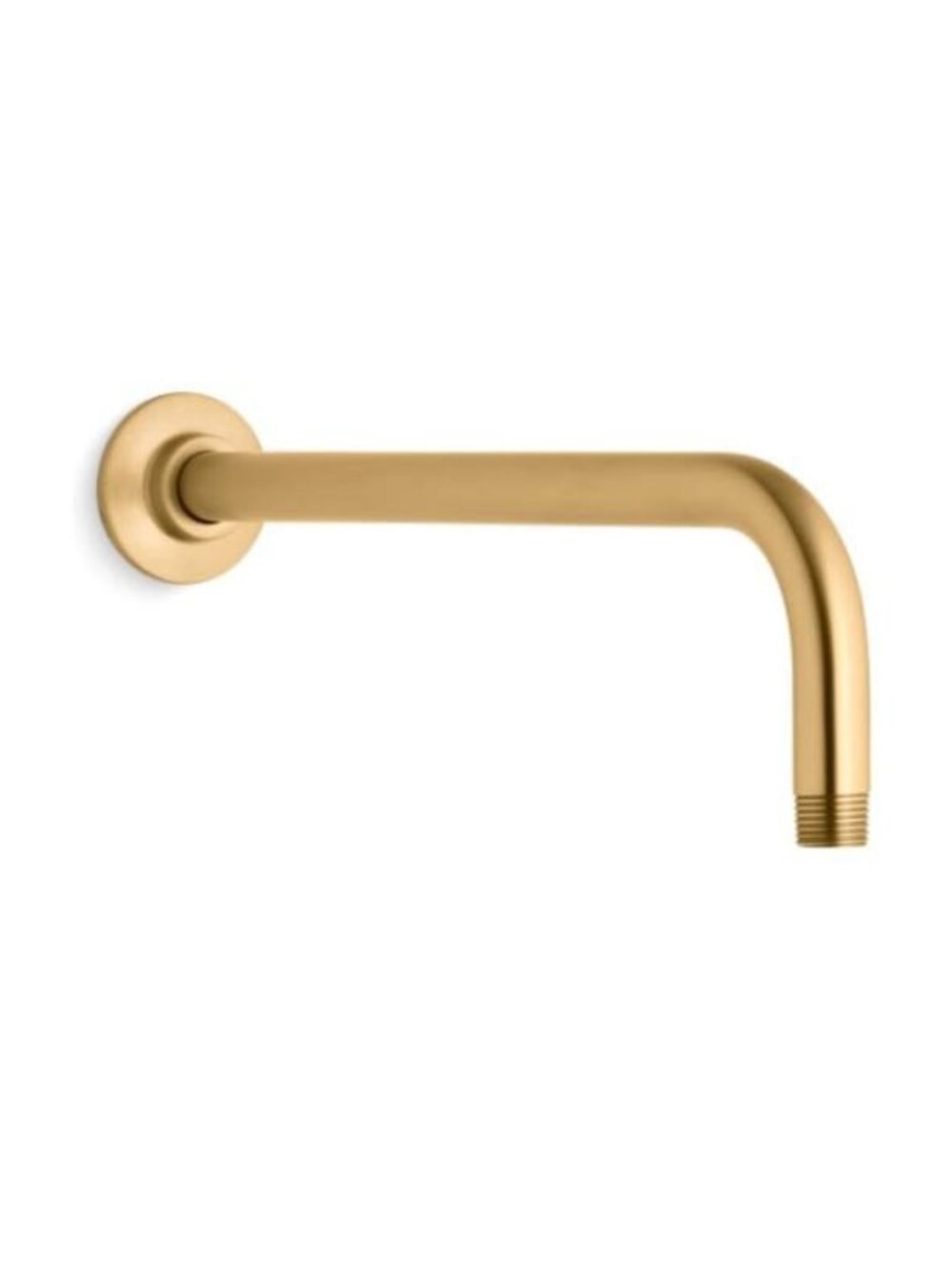 Kohler K-10124 14" Wall Mounted Shower Arm and Flange Vibrant Brushed brass